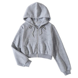 Sudadera con capucha para mujer, esencial para el día a día, adecuada para un estilo de vida informal y uso diario, con cremallera. - Product Image 2