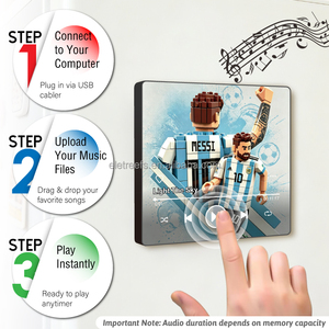 Aimant de réfrigérateur audio personnalisé OEM, lecteur de musique, cadeau promotionnel pour événements, cadeau pour les fans de superstars, pour les événements sportifs de football - Product Image 1