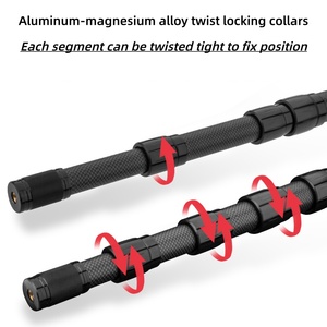 TOPFRP China Factory 3K Super Light Carbon Fiber 1.1mm Thickness Telescopic <b>Tarp</b> Tent Poles - Product Image 3