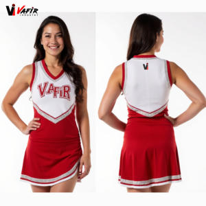 Uniformes de Animadoras Personalizados de Algodón, Poliéster, Seda y Nailon, Transpirables, de Manga Corta, para Partidos, Entrenamientos y Uso Durante Todo el Año - Product Image 2