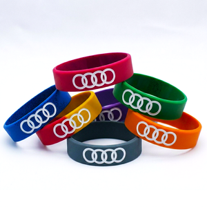 Pulseras de Silicona Coloridas con Logotipo de Audi Impreso, Resistentes al Agua, Regalos Promocionales Novedosos para Ferias Comerciales - Product Image 1