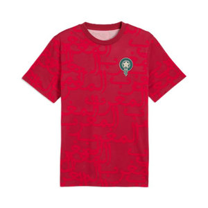Red Men's Short Sleeve Soccer <b>T</b>-<b>Shirt</b> Crew Neck Printed Letter Pattern Breathable <b>Polyester</b> Regular Fit All Seasons Apparel - Product Image 1