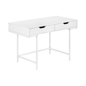 Scrivania Moderna Contemporanea da 48 Pollici per Ufficio e Casa con Cassetti in Metallo Bianco e Laminato - Product Image 2