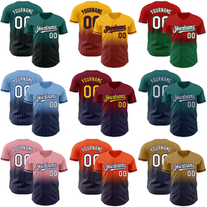 Camisetas de Béisbol Transpirables de Secado Rápido de Poliéster para Hombre al por Mayor, Diseño Personalizado, Jersey de Béisbol con Estampado por Sublimación - Product Image 2