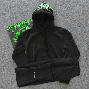 Conjunto Deportivo de Invierno 2026 con Bordado de Dibujos Animados, Estilo Hip Hop Urbano, Sudadera con Capucha de Algodón para Hombre y Mujer, Pantalones Largos, Conjunto Informal - Product Image 3