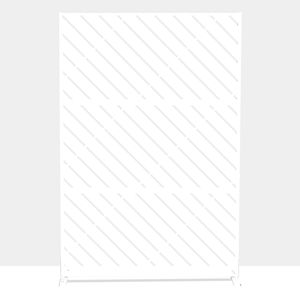 Bianco 72 \ "H X 47 \" W divisorio in metallo Freestanding per interni esterni Set di recinzione con schermo di Privacy per Patio giardino - Product Image 3