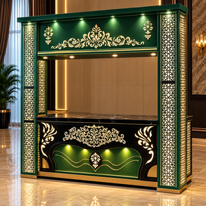 Comptoir de restauration Aurellix ArcHalo en acier inoxydable de luxe avec livraison rapide, styles modernes et classiques pour une utilisation en intérieur/extérieur - Product Image 1