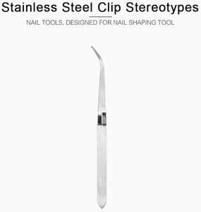 Pince de précision pour la mise en forme des ongles, en acier inoxydable, avec embout incurvé de précision, pour la coupe détaillée des bords des ongles, utilisation en salon - Product Image 4