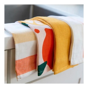 Durable Écologique Meilleure Qualité Floral Géométrique Plusieurs Couleurs Qualité Fils Serviette De Cuisine Pour La Fête Et L'avion - Product Image 2