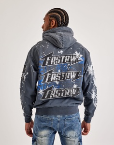500 GSM Sweat suit made in French Terry Men Distressed and Rhinestones Heavy Weight <b>Thick</b> <b>Fleece</b> Cotton Oversized Tracksuits - Product Image 6