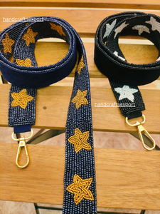 Beaded Star Pattern High Quality Eco-Friendly Lightweight Fashionable <b>Shoulder</b> <b>Strap</b> for Handbags Blue Black Colors Gold - Product Image 4
