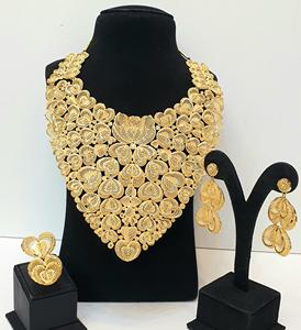 Exclusivos Conjuntos de Joyería Fina para Mujer de la Colección Africana, Chapados en Oro de 24K con Rubíes, Diseño Moderno, para Bodas y Aniversarios - Product Image 1