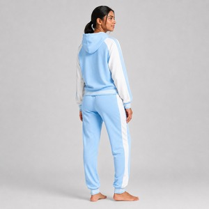 Vêtements d'été pour femmes, mode décontractée, ensembles de sport, 100% coton molletonné respirant, ensembles de sport 2 pièces pour femmes - Product Image 4