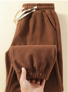 Pantalon de survêtement en coton marron pour homme Hardihood International, taille élastique avec cordon de serrage, poches latérales, poids moyen, pour l'automne - Product Image 2