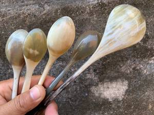 Combo Horn Spoons Spoons collection Buffalo Horn Spoon Handmade buffalo horn spoon Exquisite Horn Kitchen Utensils Natural Craft - Product Image 4