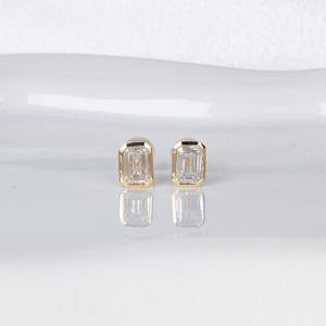 Pendientes de Diamantes Cultivados en Laboratorio, Corte Esmeralda, Color F, 1.40 ct, Elegantes, Clásicos, Joyería Fina para Mujer - Product Image 6