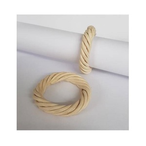 Handwoven Bamboo Rope Modern Eco-Friendly Durable Stocked <b>White</b> Customizable Napkin Ring Serviette Holder Wedding Farmhouse - Product Image 6