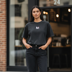 Camiseta Retro de Estilo Cuadrado para Hombre, Lavado Ácido, Tejido Pesado, Hombros Caídos, Estilo Urbano, Impresión de Logotipo Personalizado, Camiseta Lisa en Blanco - Product Image 6