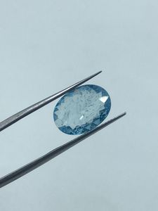 Aigue-marine naturelle, pierre précieuse de haute qualité, bleu ciel, 3,80 carats, 10x14 mm, pour l'exportation, pierre en vrac, fourniture d'usine, nouvelle arrivée - Product Image 1