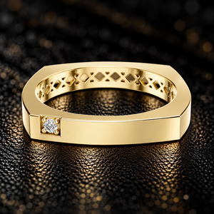 Round Cut Lab Grown Diamond <b>Ring</b> 14K 18K Solid Gold 1.70 MM Prong Set Band 0.03CT DEF VVS Anniversary <b>Ring</b> Fine Jewelry <b>For</b> <b>Mens</b> - Product Image 1