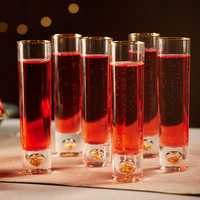 Verres Highball en Verre Cristal Faits Main avec Bordure Dorée 24K Double Paroi, Sûrs pour les Aliments, Lot de 6 pour Mariages, Fêtes de Bureau
