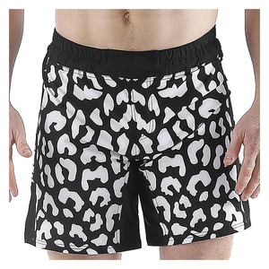 Shorts de MMA para Hombre con Estampado Animal en Blanco y Negro - Pantalones Cortos de Entrenamiento de BJJ con Estampado por Sublimación - Product Image 1