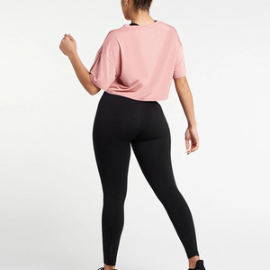 T-shirt court pour femme, col rond, manches courtes, séchage rapide, respirant, tissu tricoté, coupe classique, élégant, pour un usage quotidien estival - Product Image 3