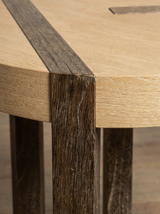 Table basse ronde en bois moderne de luxe, design minimaliste fait main pour la maison, l'appartement, la villa, le salon - Product Image 2