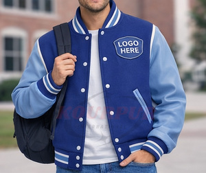 Chaquetas Varsity Personalizadas al por Mayor, Chaquetas de Béisbol Bordadas OEM, Proveedor de Marca Privada, Lana/Cachemira - Product Image 2
