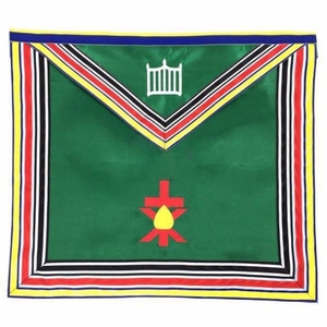 Delantal Masónico de Grados Grand Architect Allied con Cinta Azul, Regalia Masónica, Delantal Ceremonial para Logia, Diseño Premium - Product Image 1