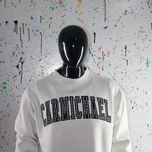 CIRMICHAEL Oversized Crew Neck Sweatshirt 100% Cotton Knitted Unisex Casual <b>Pullover</b> Letter Print Front URBAN PRODUCTIONS - Product Image 5