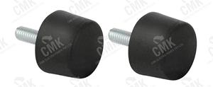Amortiguador de caucho CMK de 2 pines y 150 mm, capacidad de carga, marca CMK, negro, tope para grúa puente, duradero, alta calidad - Product Image 2