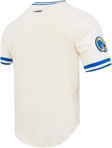 Camiseta Blanca de los Angeles Rams con Logotipo Bordado y Diseño de Casco, Ropa Deportiva de Manga Corta - Product Image 5