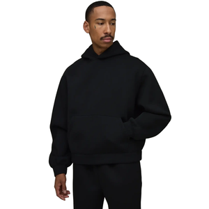 Modern Casual Pullover Adjustable Hood Kangaroo Pocket Ribbed Hem Relaxed Silhouette <b>Long</b> Sleeve Stylish <b>Oversized</b> Men <b>Hoodie</b> - Product Image 4