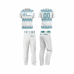Ensemble de maillots de softball respirants à manches courtes personnalisables pour équipes adultes unisexes - Product Image 5
