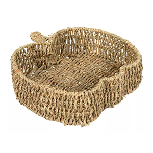 Plateau à fruits en jonc de mer écologique, style rustique, en forme de citrouille, pour la décoration d'automne à la maison, prix de gros, Vietnam - Product Image 1
