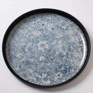 Gilded Lace Resin Charger <b>Plate</b> With Ornate Rim Detailing And Gold Floral Patterns For Sophisticated Wedding Table Displays - Product Image 1