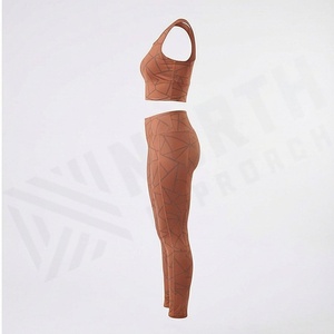 Conjunto de Yoga Sublimado Digital con Logotipo Personalizado, Ropa Deportiva Suave de Dos Piezas, Traje de Gimnasio, Fitness y Running para Mujer, Ropa Deportiva Femenina - Product Image 3