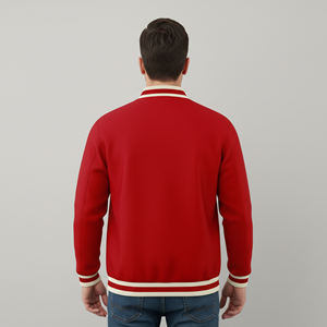 Nouvelle arrivée 2025 – Blouson universitaire grande taille en coton et laine 1005 avec logo brodé en chenille personnalisé – Veste de baseball d'hiver - Product Image 3