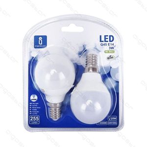 หลอดไฟ LED G45 E14 3W 6400K สีขาวนวล แพ็ค 2 ชิ้น สำหรับการอัพเกรดแบบรีเทฟิต - Product Image 1