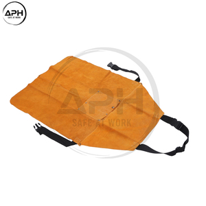 Tablier de soudeur en cuir de qualité supérieure, résistant à la chaleur, avec compartiments à outils, fermeture à sangles croisées, taille personnalisable - Product Image 2