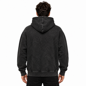 Sudadera con Capucha Vintage para Hombre, Lavado Ácido, Algodón Grueso, Oversize, Estampado Personalizado, Estilo Urbano, Venta al por Mayor, Moda Casual - Product Image 6