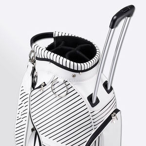 Modern Executive <b>Golf</b> Stand Bag Lightweight PU Leather Large Accessory Pockets Reinforced Easy-Lift Handles for Seamless Travel - Product Image 5