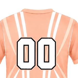 Manufacturer Peach <b>White</b> Rugby Jersey <b>Short</b> <b>Sleeve</b> V Neck Team Uniform Lightweight Breathable Custom Training Sportswear <b>Shirt</b> - Product Image 4