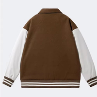Veste de baseball varsity pour homme à manches longues, 100% laine, imperméable, respirante, avec impression personnalisée et patchs en chenille