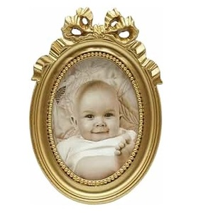 Ornamental <b>Gold</b> Oval Photo <b>Frame</b> Stylish Image Display <b>Frame</b> for Tabletop Wall Mount Elegant Home Hotel Restaurant Decoration - Product Image 6