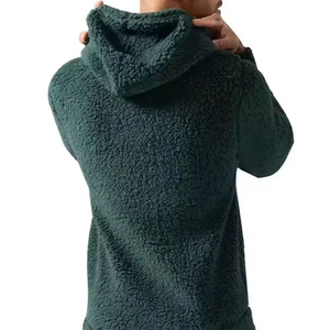 Men's Leather Hooded Pullover Faux <b>Fur</b> Trim Eco-Friendly Breathable Lined Front Logo Winter Casual Regular Fit Grace Collection - Product Image 5