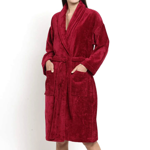 Peignoir unisexe en tissu gaufré léger et respirant pour spa et hôtel avec ceinture - Product Image 1