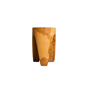 Banco Trípode de Madera de Teca Sólida para Hotel, Hogar, Apartamento, Villa, Diseño Rústico Moderno por ARTERRA - Product Image 1