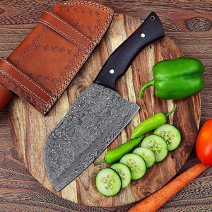 Hache de cuisine artisanale en acier Damas |   Couteau de chef en acier inoxydable pour hacher, couper, trancher - Product Image 3